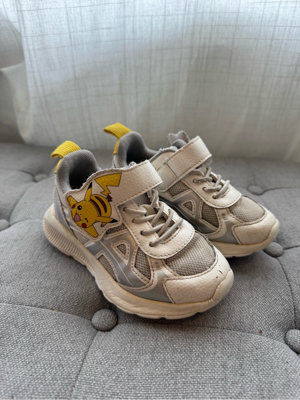 H&M White and Yellow Pikachu Kids Sneakers